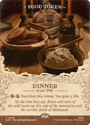 Image of Food Token (2550) (SLD-2550) - Secret Lair Drop Series Foil