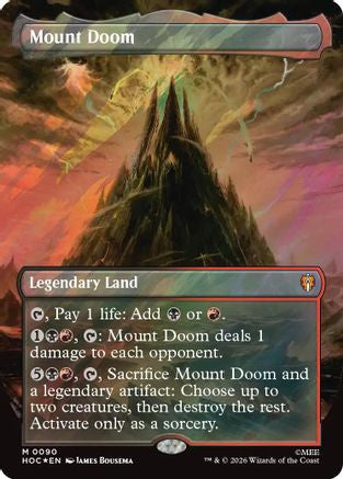 Image of Mount Doom (Borderless) (Surge Foil) (HOC-090) - The Hobbit: Eternal-Legal Foil