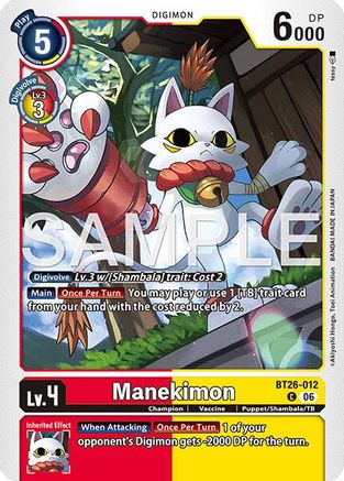 Image of Manekimon (BT26-012) - Timeless Bonds
