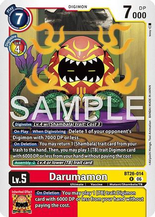 Image of Darumamon (BT26-014) - Timeless Bonds Foil