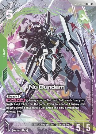Image of Nu Gundam (LR+) (GD05-017) - Freedom Ascension Holofoil