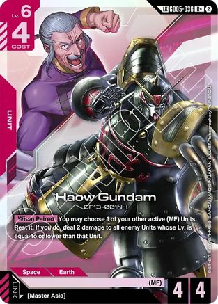 Image of Haow Gundam (R+) (Link Rare) (GD05-036) - Freedom Ascension Holofoil