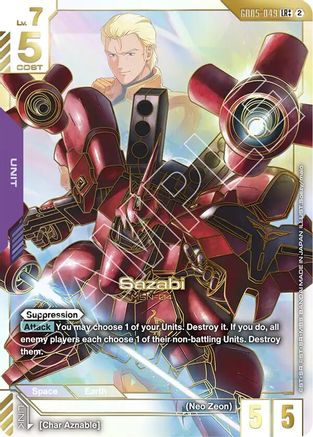 Image of Sazabi (LR++) (GD05-049) - Freedom Ascension Holofoil