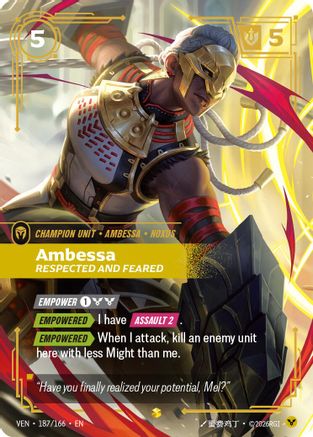 Image of Ambessa - Respected and Feared (Overnumbered) (187/166) - Vendetta Foil
