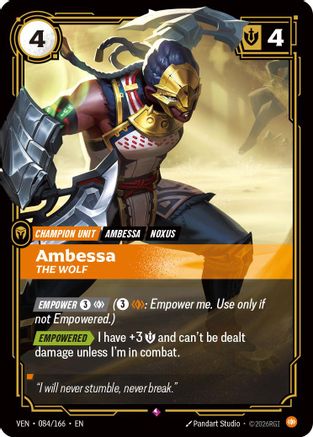 Image of Ambessa - The Wolf (084/166) - Vendetta Foil