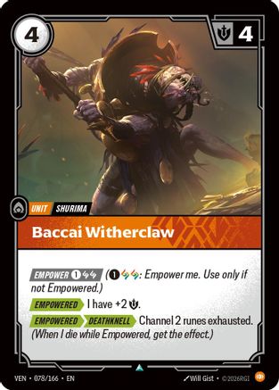 Image of Baccai Witherclaw (078/166) - Vendetta