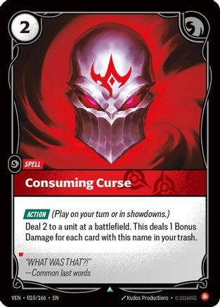 Image of Consuming Curse (010/166) - Vendetta Foil