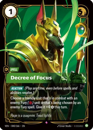 Image of Decree of Focus (040/166) - Vendetta Foil