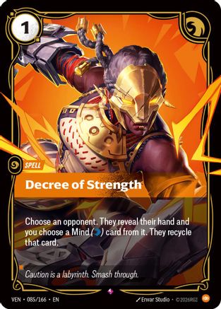 Image of Decree of Strength (085/166) - Vendetta Foil
