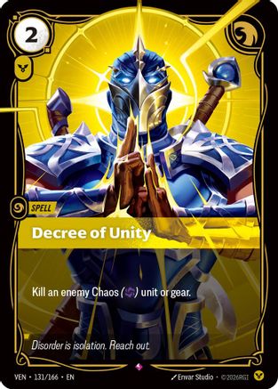 Image of Decree of Unity (131/166) - Vendetta Foil