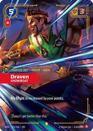 Image of Draven - Showboat (Overnumbered) (172/166) - Vendetta Foil