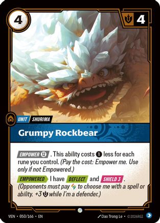 Image of Grumpy Rockbear (050/166) - Vendetta