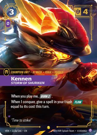 Image of Kennen - Storm of Shuriken (Alternate Art) (113a/166) - Vendetta Foil