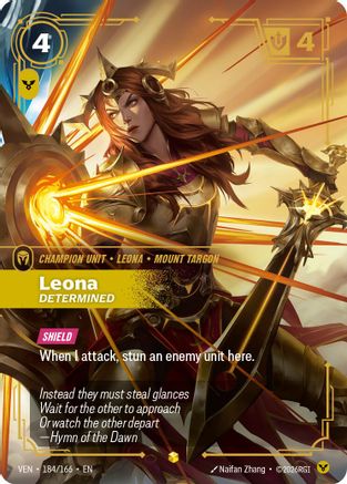 Image of Leona - Determined (Overnumbered) (184/166) - Vendetta Foil