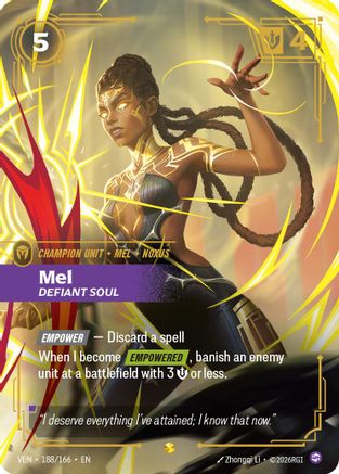 Image of Mel - Defiant Soul (Overnumbered) (188/166) - Vendetta Foil