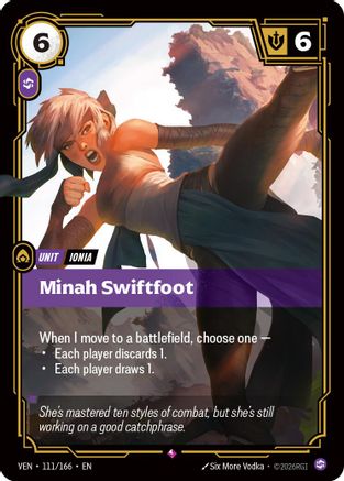 Image of Minah Swiftfoot (111/166) - Vendetta Foil
