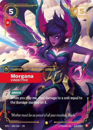 Image of Morgana - Vindictive (Overnumbered) (186/166) - Vendetta Foil
