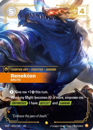 Image of Renekton - Brute (Alternate Art) (092a/166) - Vendetta Foil