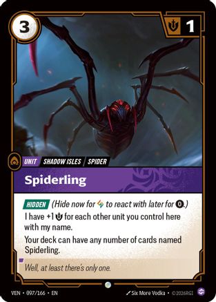 Image of Spiderling (097/166) - Vendetta Foil