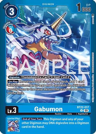 Image of Gabumon (BT22-017) - Limited Card Pack -Final Crest- Foil