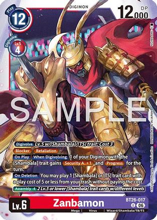 Image of Zanbamon (BT26-017) - Timeless Bonds