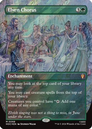 Image of Elven Chorus (Borderless) (Surge Foil) (HOC-066) - The Hobbit: Eternal-Legal Foil