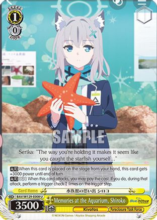 Image of Memories at the Aquarium, Shiroko (BAV/W129-E008) - Blue Archive The Animation
