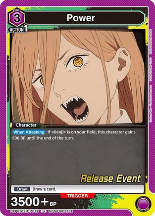 Image of Power (013) (UE22BT/CSM-1-013) - UE22BT CHAINSAW MAN Release Event