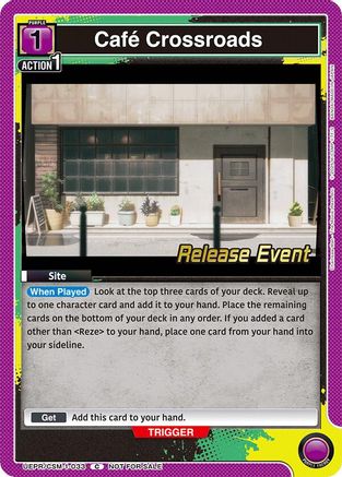Image of Cafe Crossroads (UE22BT/CSM-1-033) - UE22BT CHAINSAW MAN Release Event