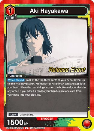 Image of Aki Hayakawa (053) (UE22BT/CSM-1-053) - UE22BT CHAINSAW MAN Release Event