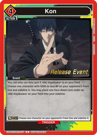 Image of Kon (UE22BT/CSM-1-077) - UE22BT CHAINSAW MAN Release Event