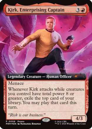 Image of Kirk, Enterprising Captain (Extended Art) (MEDIA-006) - Media Promos Foil