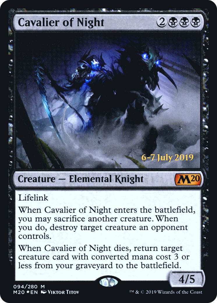 Image of Cavalier of Night [Core Set 2020 Prerelease Promos]