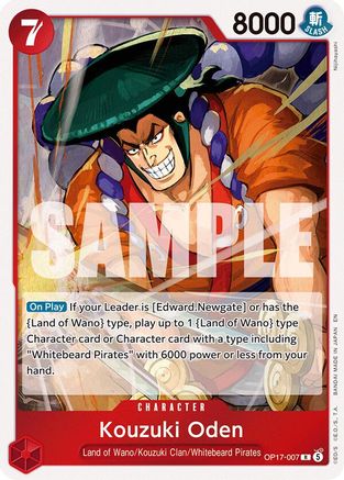 Image of Kouzuki Oden (OP17-007) - The World's Strongest Warriors Foil