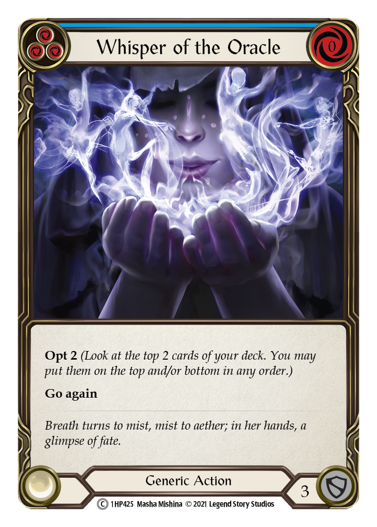 Image of Whisper of the Oracle (Blue) [1HP425] (History Pack 1)