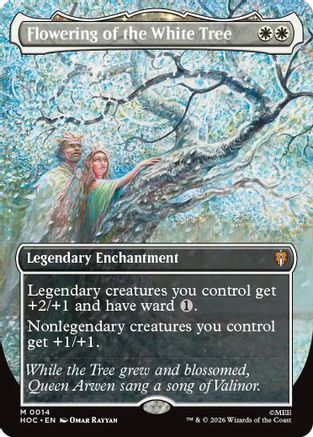 Image of Flowering of the White Tree (Borderless) (HOC-014) - The Hobbit: Eternal-Legal Foil