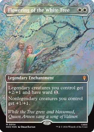Image of Flowering of the White Tree (Borderless) (Surge Foil) (HOC-054) - The Hobbit: Eternal-Legal Foil