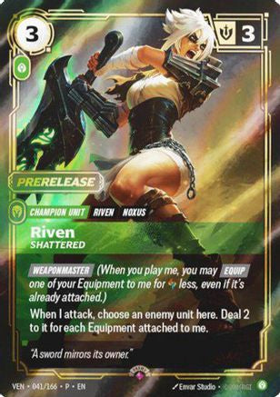 Image of Riven, Shattered (041/166) - Riftbound Organized Play Promotional Cards Foil