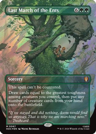 Image of Last March of the Ents (Borderless) (Surge Foil) (HOC-067) - The Hobbit: Eternal-Legal Foil