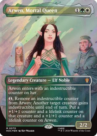 Image of Arwen, Mortal Queen (Borderless) (Surge Foil) (HOC-070) - The Hobbit: Eternal-Legal Foil