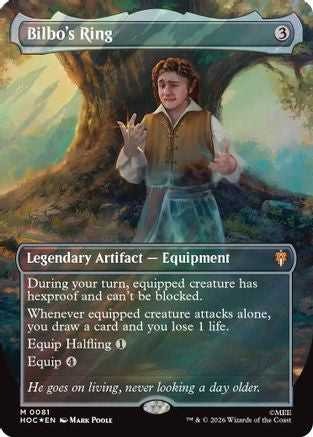 Image of Bilbo's Ring (Borderless) (Surge Foil) (HOC-081) - The Hobbit: Eternal-Legal Foil