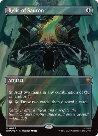 Image of Relic of Sauron (Borderless) (Surge Foil) (HOC-086) - The Hobbit: Eternal-Legal Foil