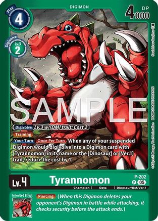 Image of Tyrannomon (P-202) - Limited Card Pack -Final Crest- Foil