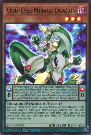 Image of Odd-Eyes Mirage Dragon (LAVD-ENO06) - Legendary Arc-V Decks 1st Edition