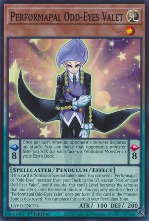 Image of Performapal Odd-Eyes Valet (LAVD-ENO14) - Legendary Arc-V Decks 1st Edition