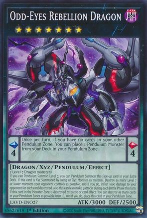 Image of Odd-Eyes Rebellion Dragon (LAVD-ENO27) - Legendary Arc-V Decks 1st Edition