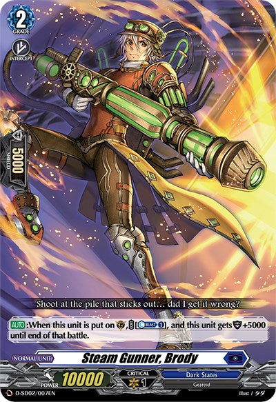 Image of Steam Gunner, Brody (D-SD02/007EN) [Danji Momoyama: Tyrant Tiger]