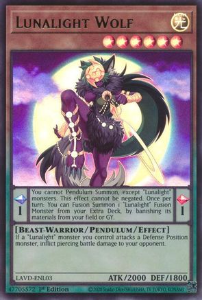 Image of Lunalight Wolf (LAVD-ENL03) - Legendary Arc-V Decks 1st Edition