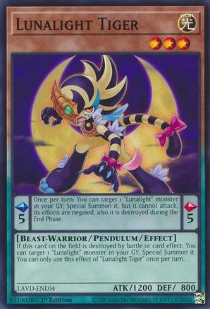 Image of Lunalight Tiger (LAVD-ENL04) - Legendary Arc-V Decks 1st Edition