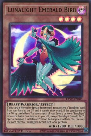 Image of Lunalight Emerald Bird (LAVD-ENL07) - Legendary Arc-V Decks 1st Edition
